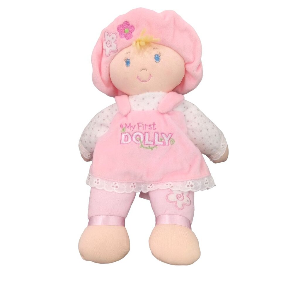 Baby Gund My First Dolly Pink 6047446 Blonde Embroidered Dress Hat
